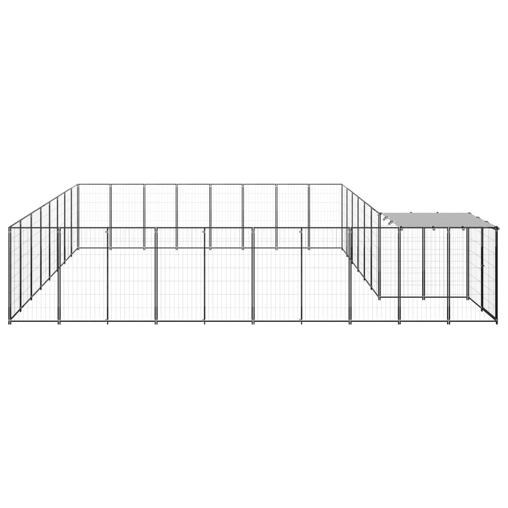 VidaXL Dog Kennel 20.57 m² Steel silver colored