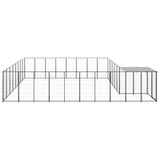 VidaXL Dog Kennel 20.57 m² Steel silver colored