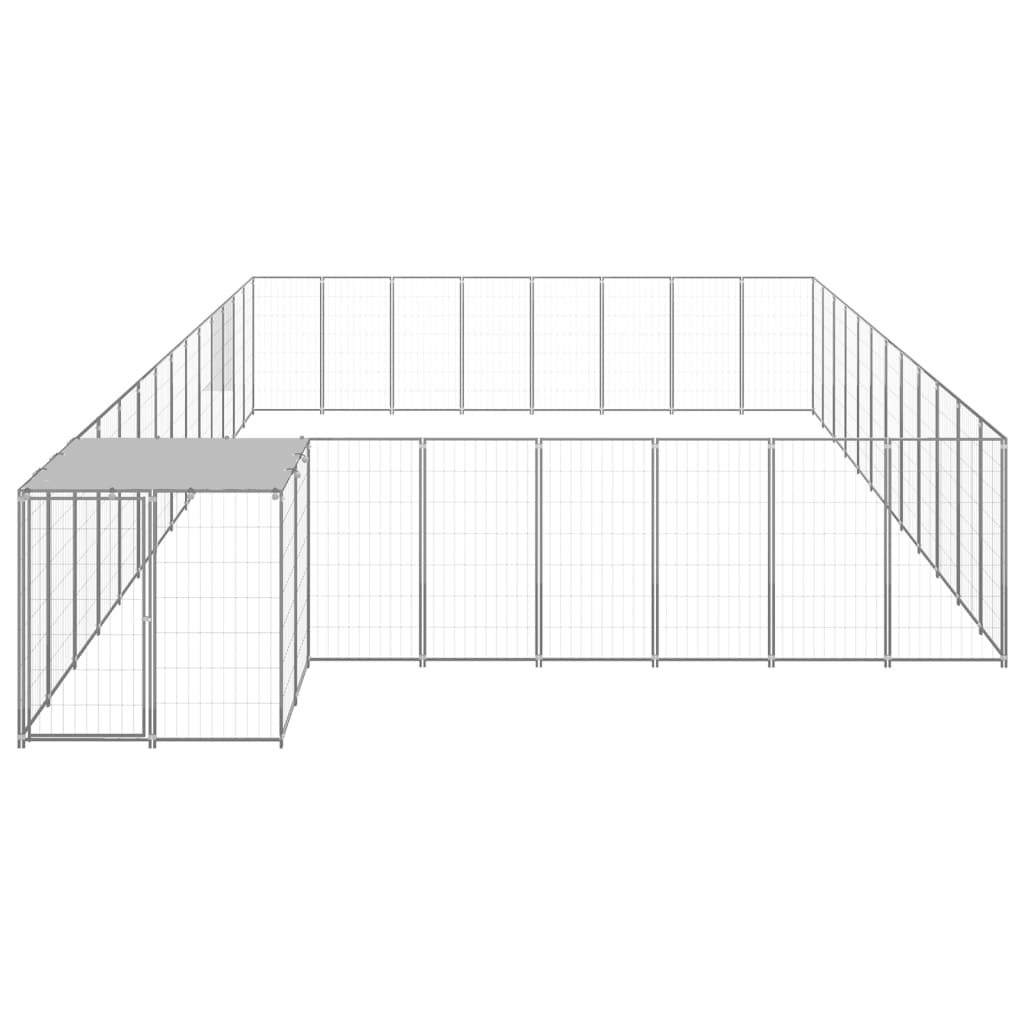 Vidaxl Dog hodera 30,25 m² stalowy srebrny kolor