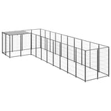 Vidaxl Dog Kennel 7,26 m² Steel Black