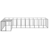 Vidaxl Dog Kennel 7,26 m² Steel Black