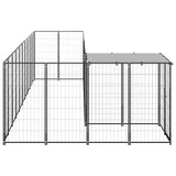 Vidaxl Dog Kennel 7,26 m² Steel Black