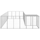 Vidaxl Dog Kennel 13,31 m² en acier argenté couleur