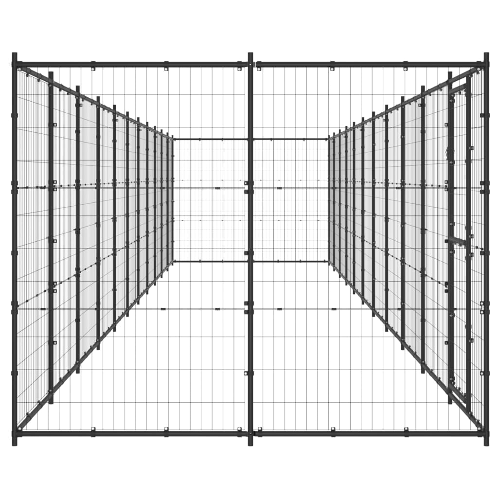 Vidaxl Dog Kennel 26,62 m² stål