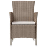 Vidaxl tuinstoelen 4 st met kussens poly rattan beige