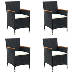 Vidaxl tuinstoelen 4 st poly rattan zwart
