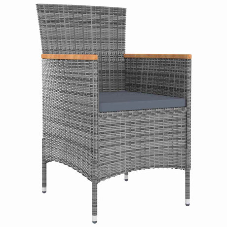 Vidaxl tuinstoelen 4 st poly rattan grijs