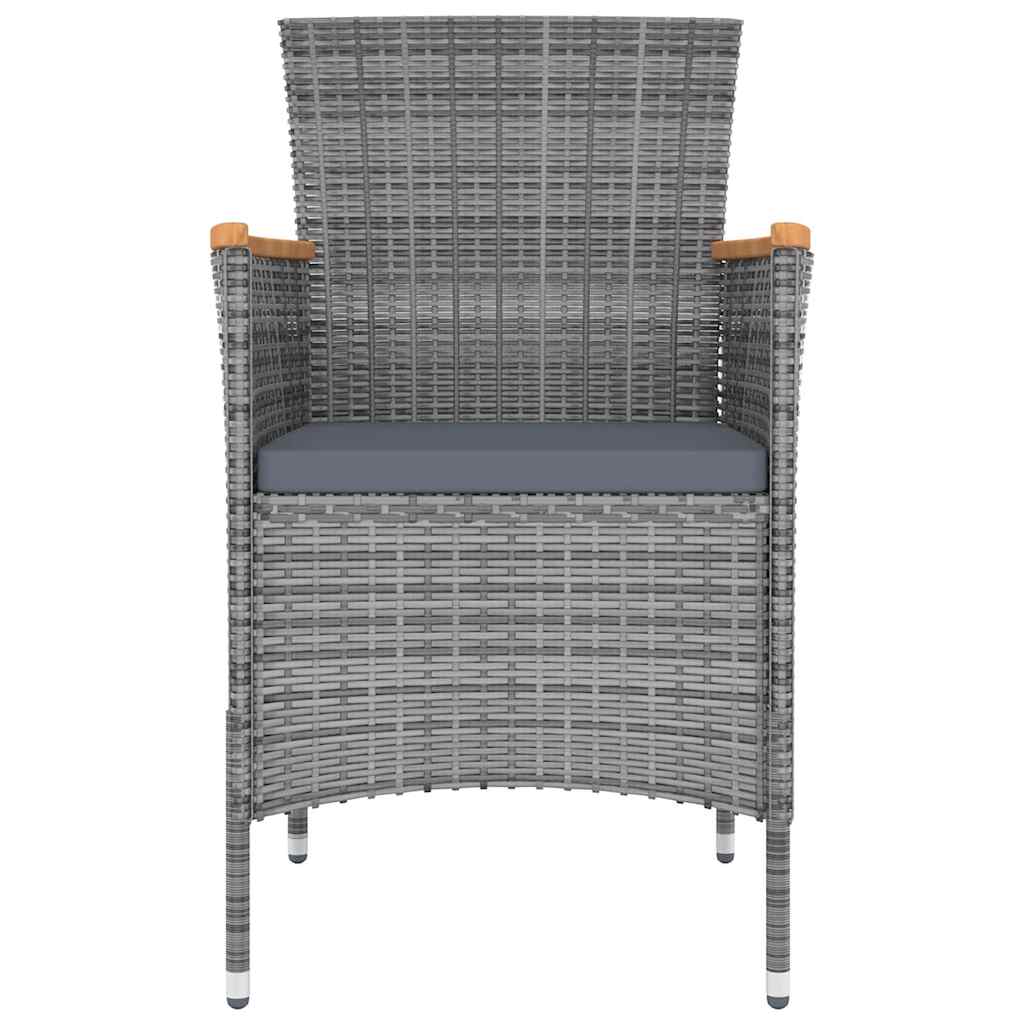 Vidaxl tuinstoelen 4 st poly rattan grijs
