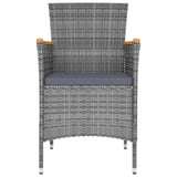 Vidaxl tuinstoelen 4 st poly rattan grijs