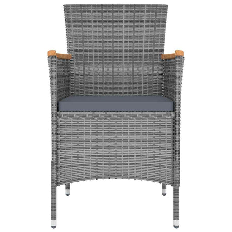 Vidaxl tuinstoelen 4 st poly rattan grijs