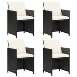 Vidaxl tuinstoelen 4 st poly rattan zwart