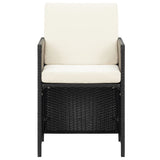 Vidaxl tuinstoelen 4 st poly rattan zwart