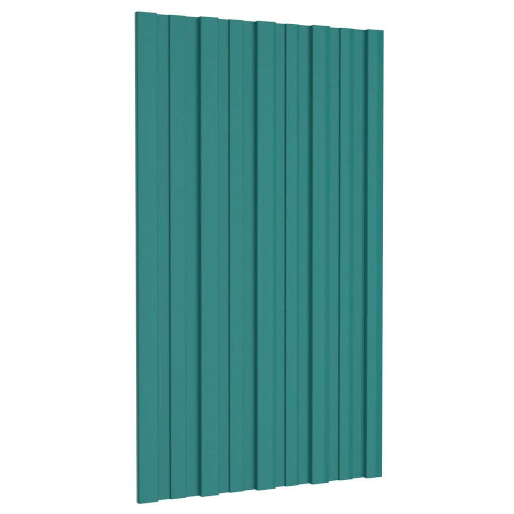 Vidaxl Roof Panels 36 St 80x45 cm galvanisert stålgrønn