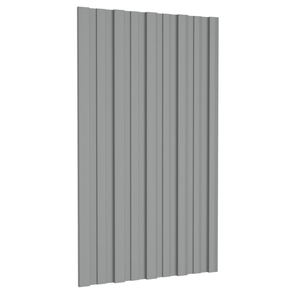 Vidaxl Roof Panels 12 St 80x45 cm galvanisert stålgrå