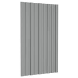 Paneles de techo de Vidaxl 12 st 80x45 cm de acero galvanizado gris