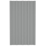 Panneaux de toit Vidaxl 36 ST 80x45 cm Gray en acier galvanisé