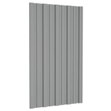 Panneaux de toit Vidaxl 36 ST 80x45 cm Gray en acier galvanisé