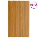 Pannelli del tetto Vidaxl 12 ST 80x45 cm in legno leggero in acciaio zincato