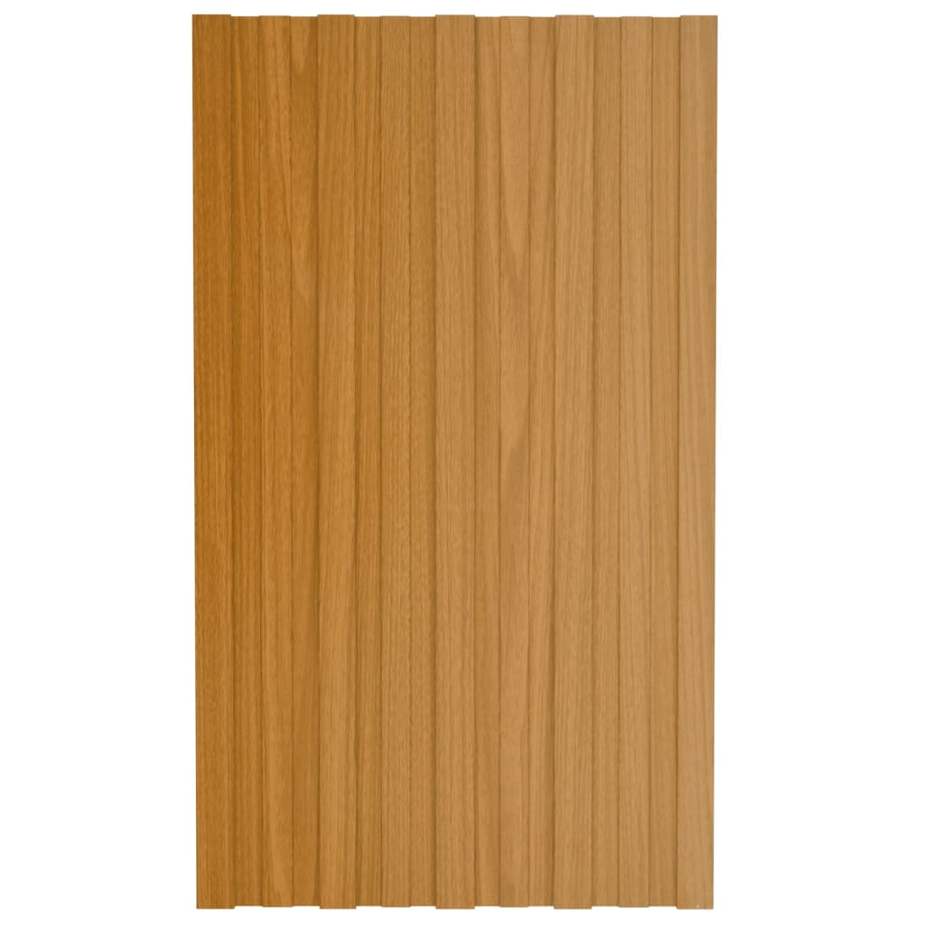 Vidaxl Dach Panels 12 st 80x45 cm galvaniséiert Stol Liicht Holz