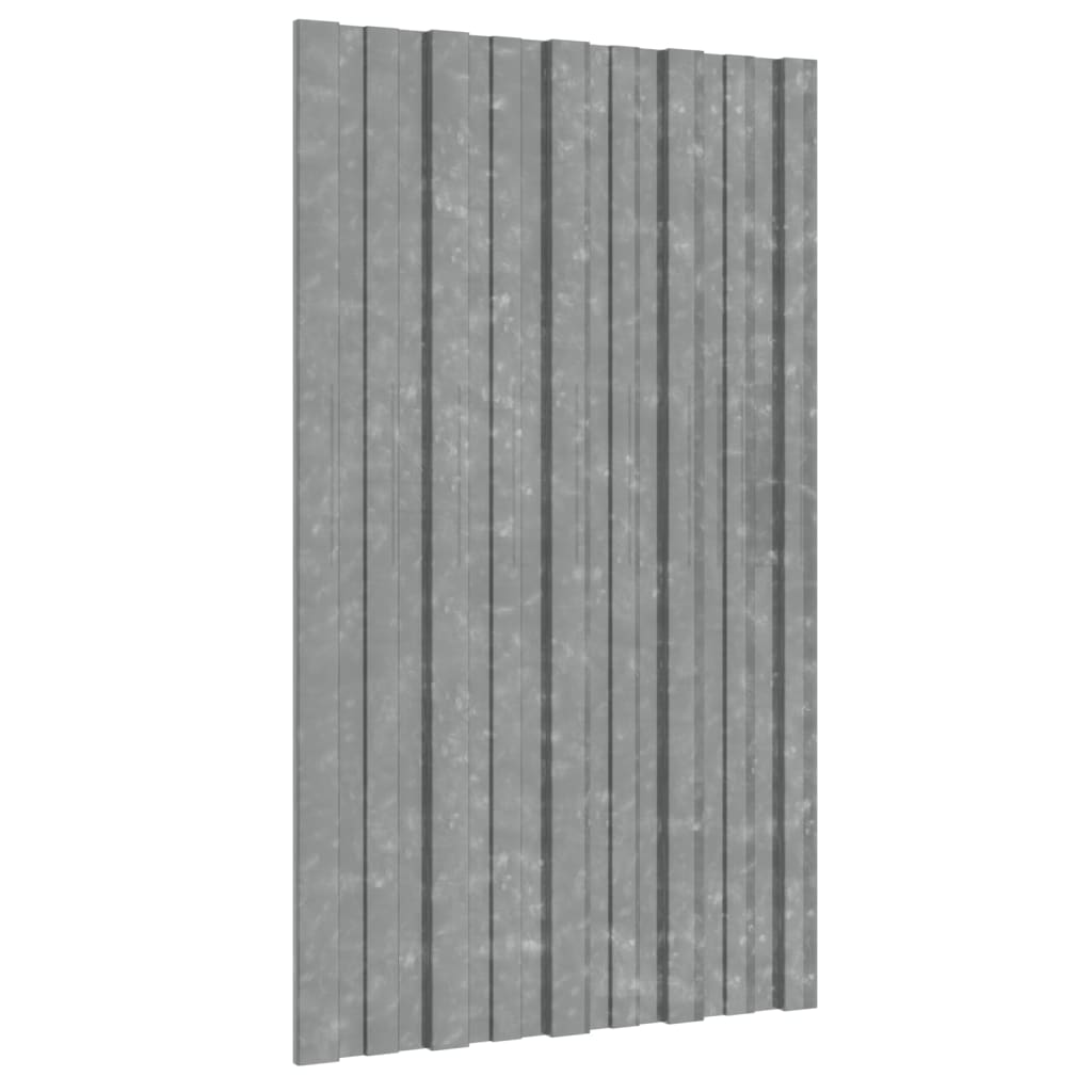 VidaXL roof panels 12 st 80x45 cm galvanized steel silver colored