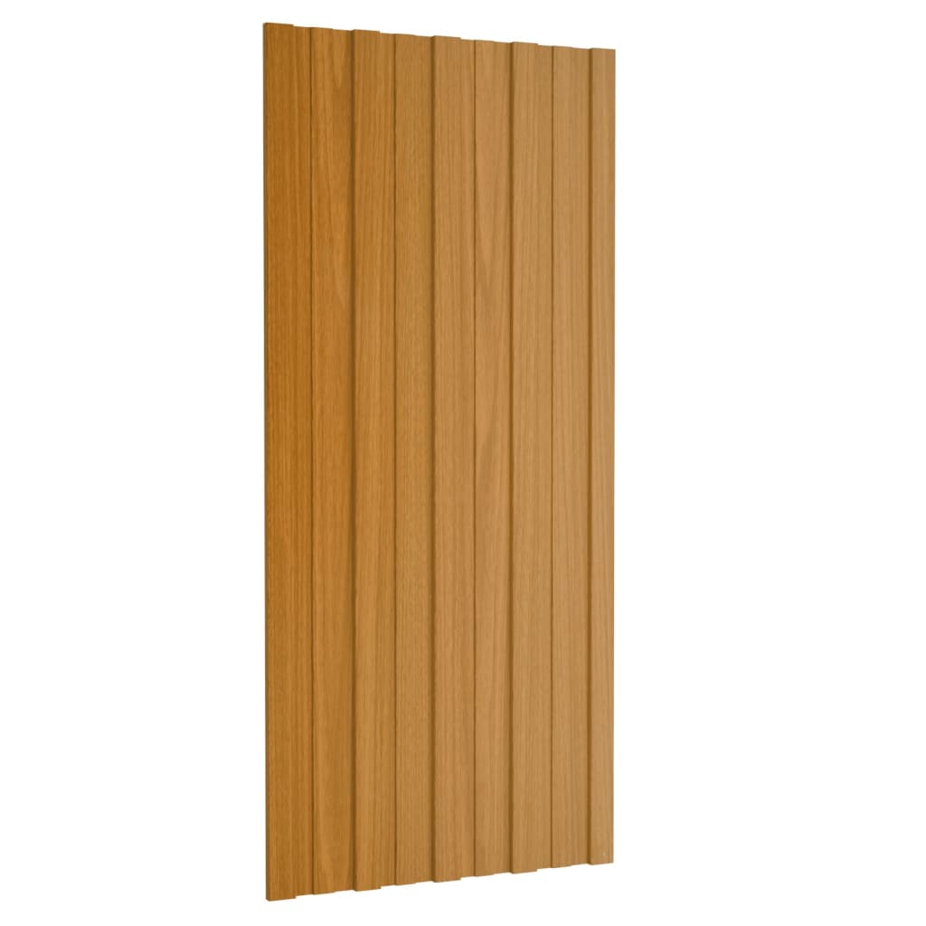 Pannelli del tetto Vidaxl 12 ST 100x45 cm in legno leggero in acciaio zincato