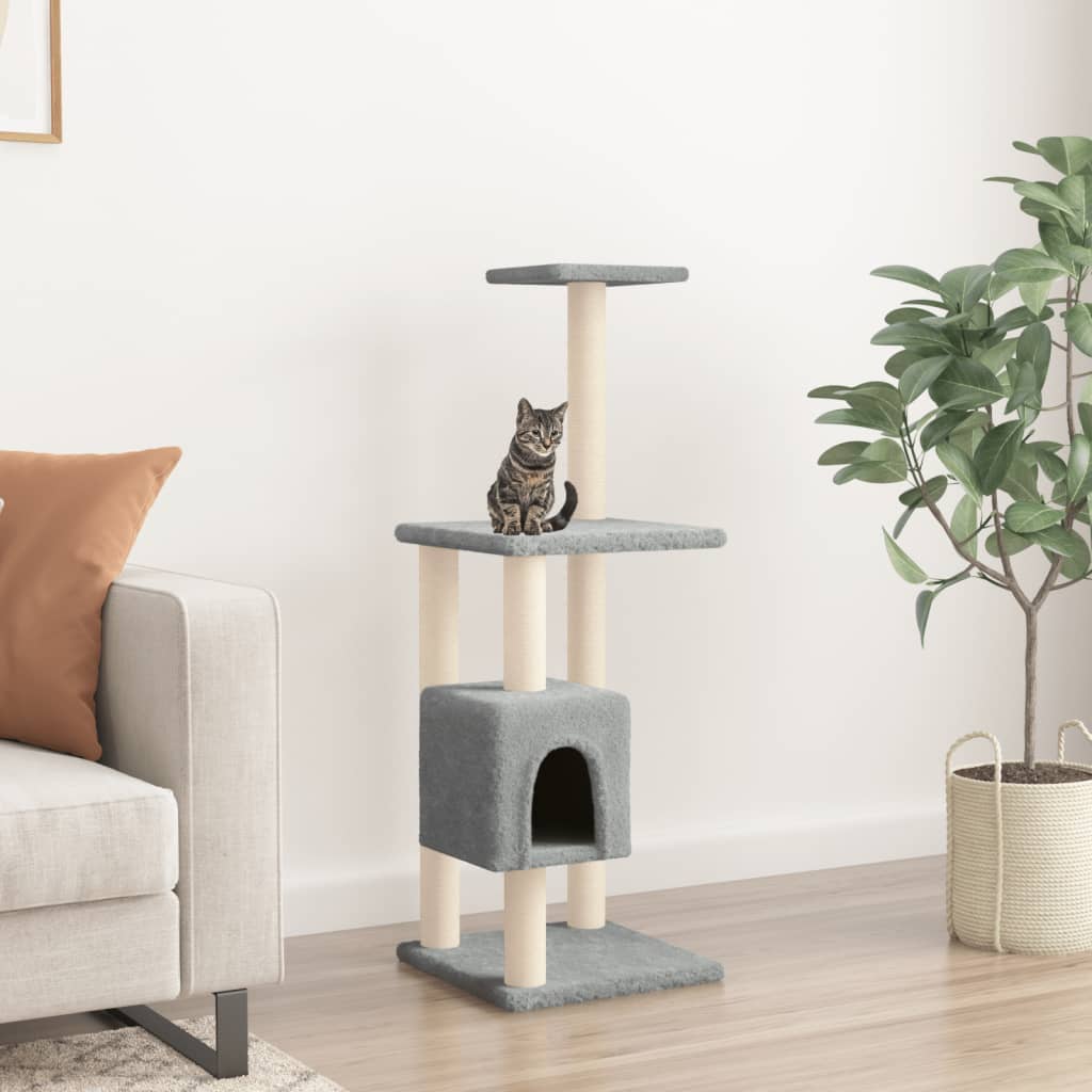 VidaXL cat scratching post with sisal scratching posts 104 cm light gray