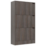 Vidaxl Shoe Cabinet 3 Doors 59x24x105 cm Forarbejdet træ sonoma eg