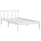 Vidaxl bedframe massief grenenhout wit 75x190 cm