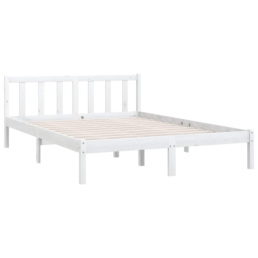 Vidaxl bedframe massief grenenhout wit 120x190 cm