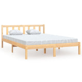 Vidaxl bedframe massief grenenhout 135x190 cm