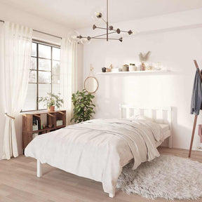 Vidaxl bedframe massief grenenhout wit 90x200 cm