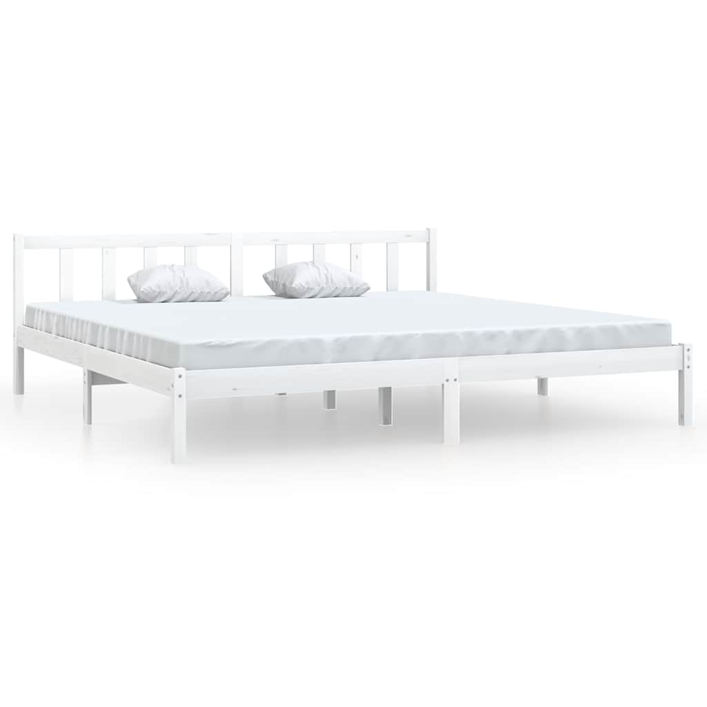 Vidaxl bedframe massief grenenhout wit 180x200 cm