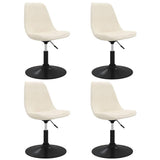 Vidaxl eetkamerstoelen draaibaar 4 st fluweel crèmekleurig
