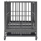 Vidaxl hondenbench met wielen 102x72x85 cm staal