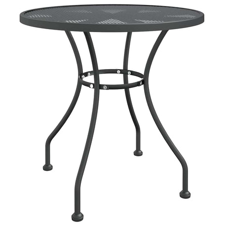 Vidaxl tuintafel ø80x72 cm metaalgaas antracietkleurig