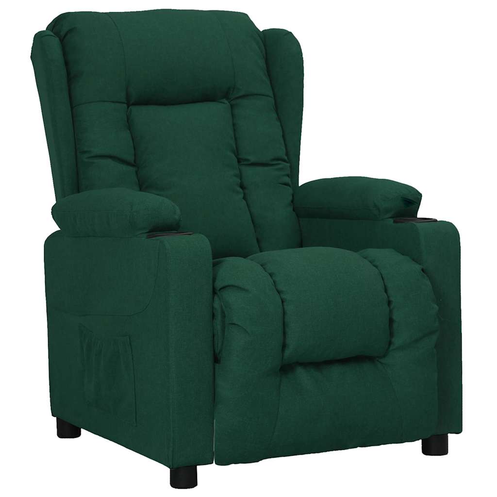 Vidaxl fauteuil verstelbaar stof donkergroen