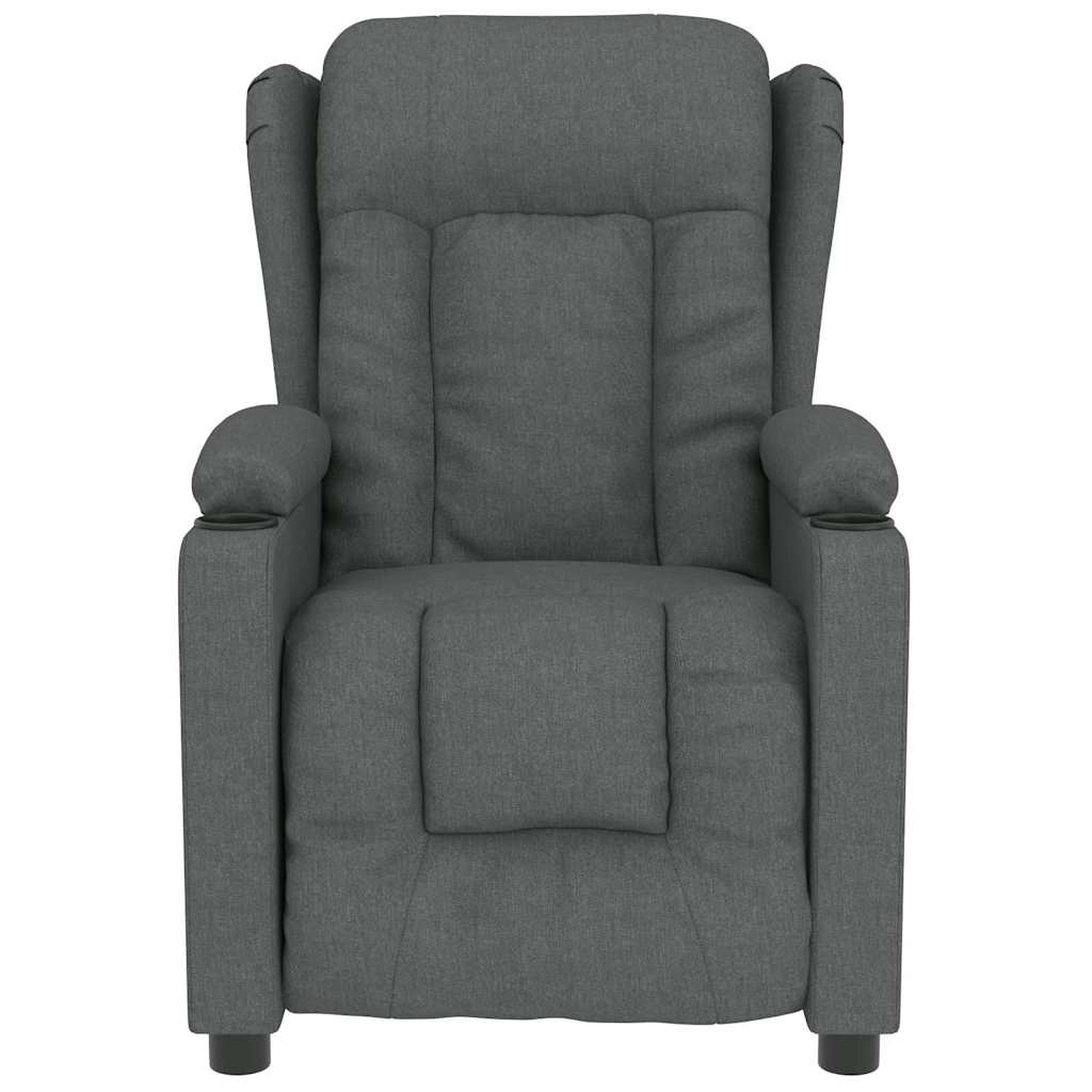 Vidaxl massagestoel stof donkergrijs
