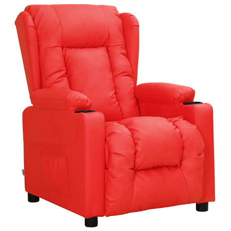 Vidaxl fauteuil verstelbaar kunstleer rood
