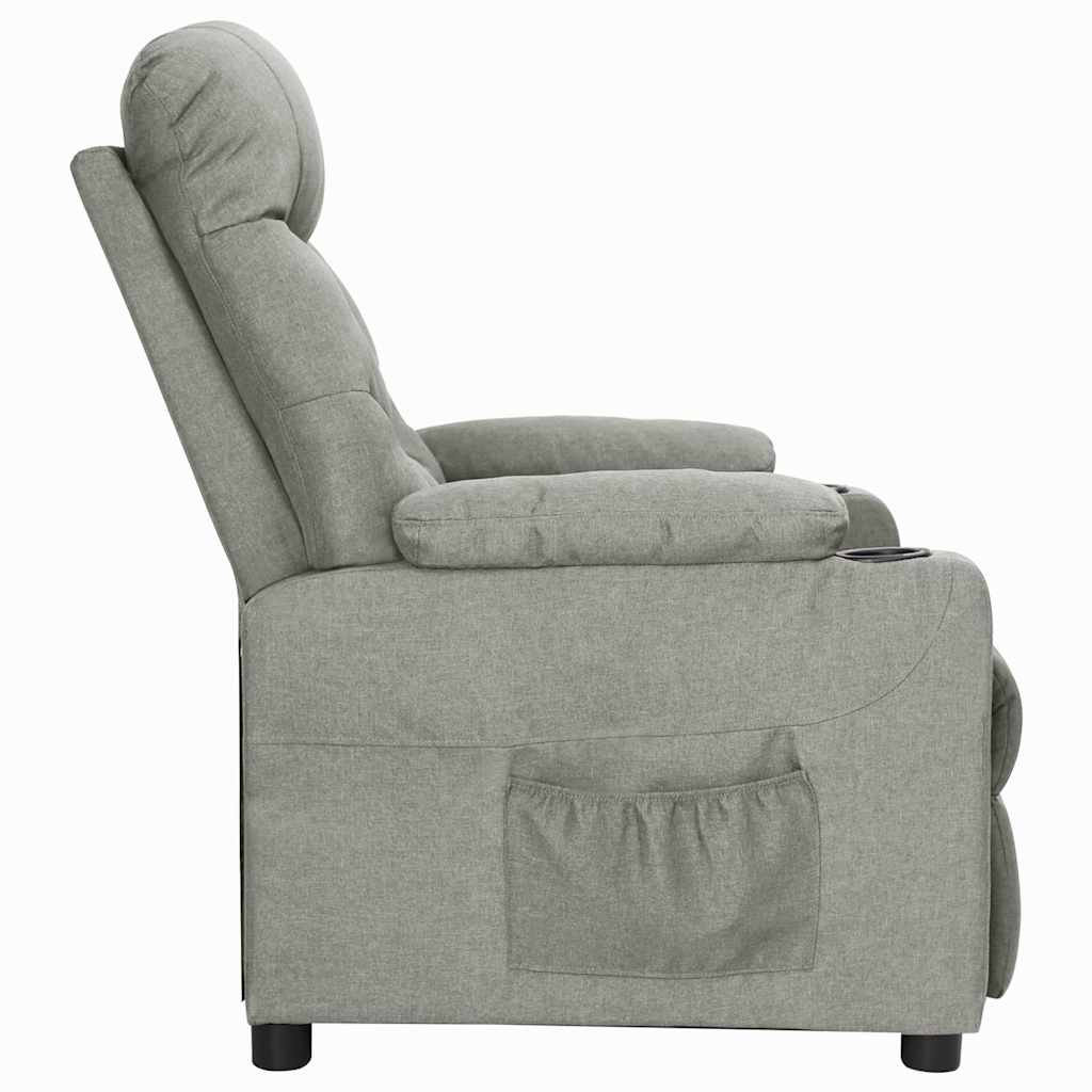 Vidaxl fauteuil verstelbaar stof lichtgrijs