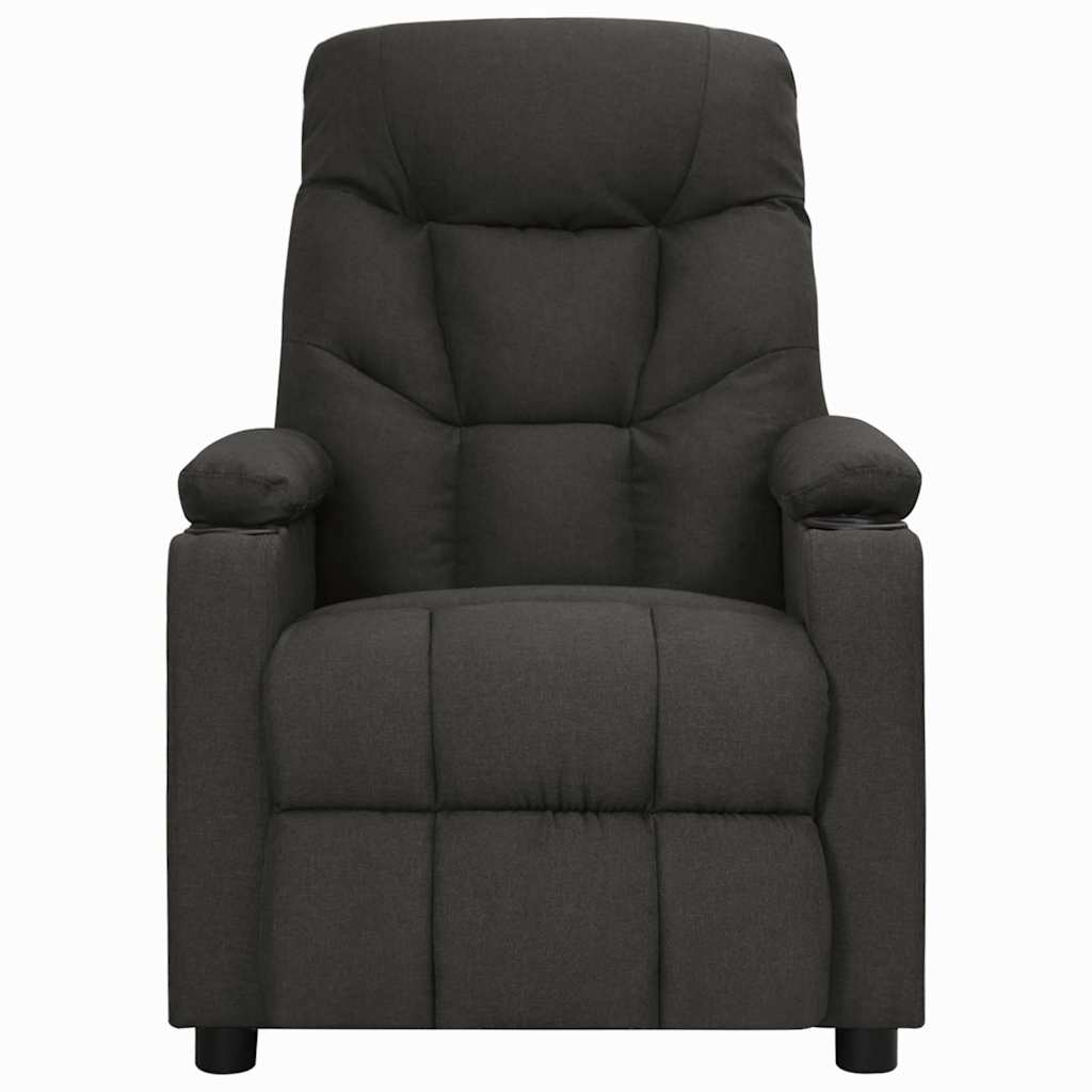 Vidaxl fauteuil verstelbaar stof zwart