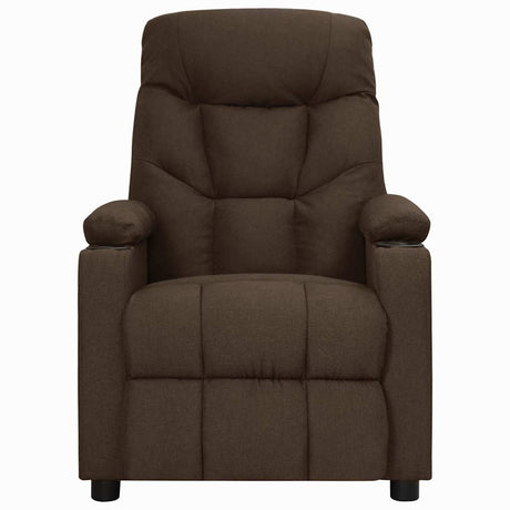 Vidaxl fauteuil verstelbaar stof donkerbruin