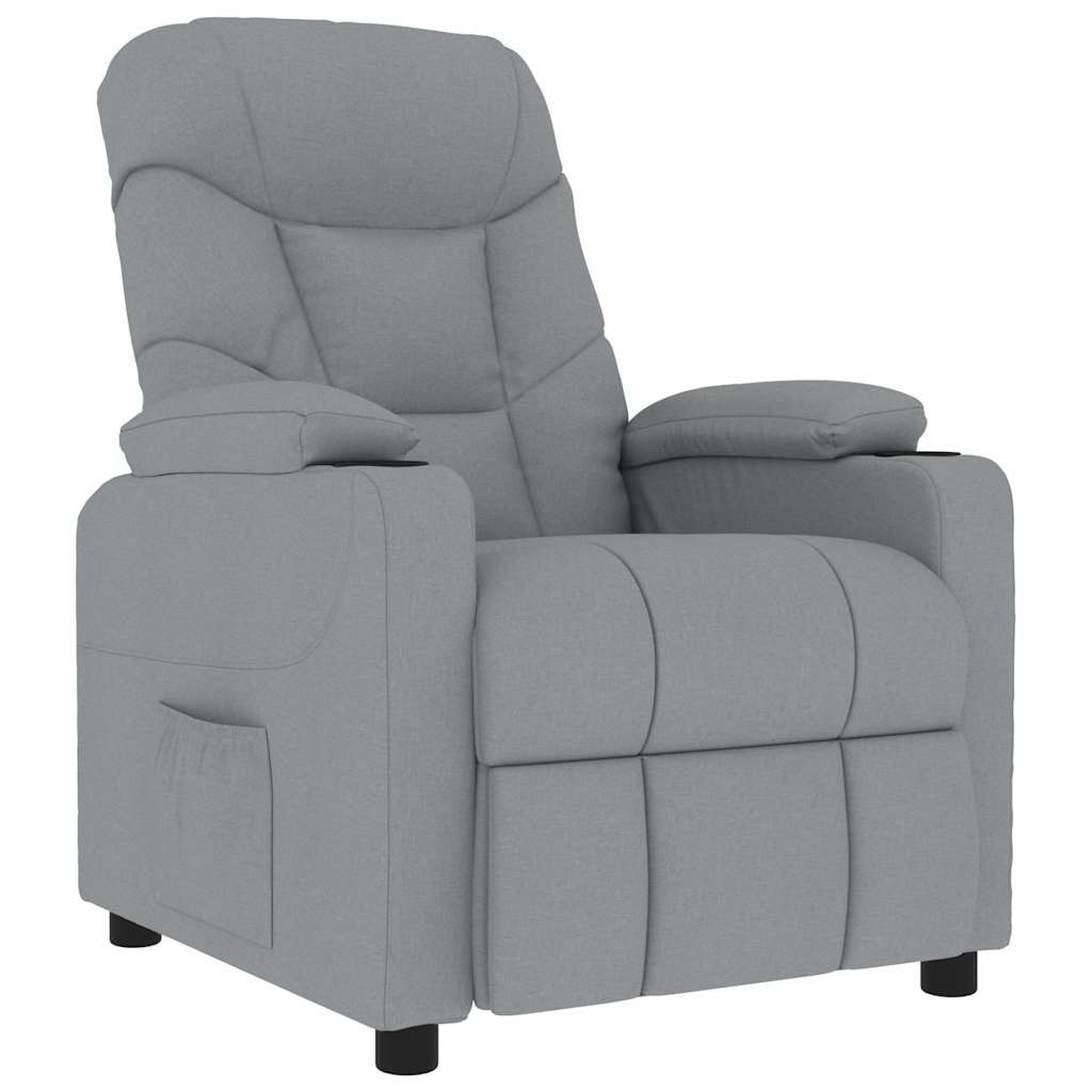 Vidaxl massagestoel stof lichtgrijs