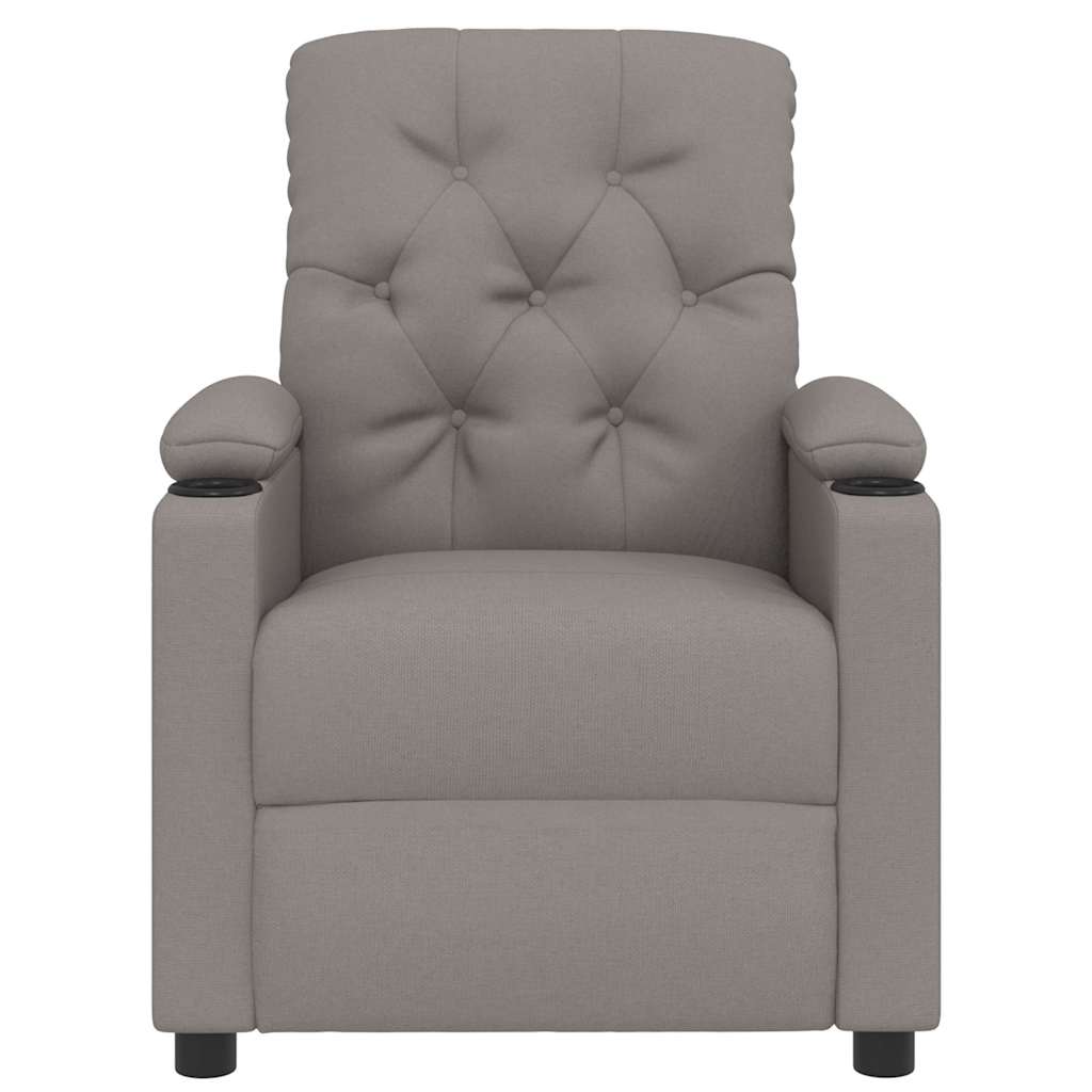 Vidaxl fauteuil verstelbaar stof taupe