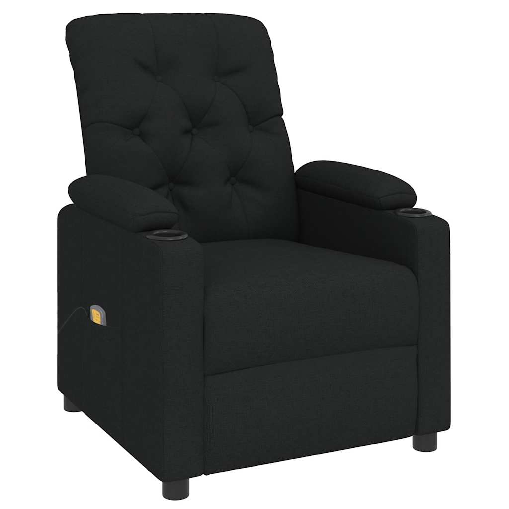 Vidaxl massagestoel stof zwart