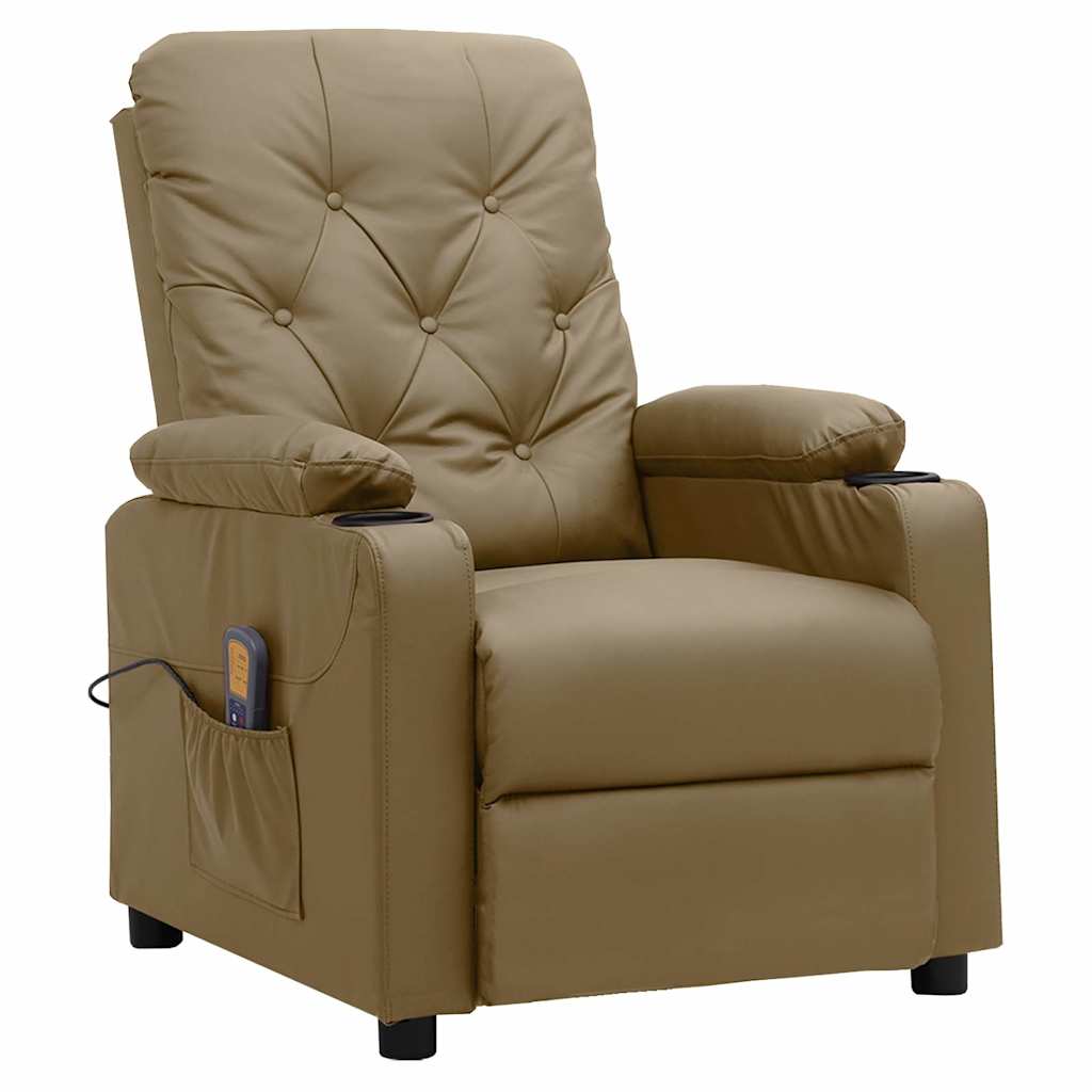 Vidaxl massagestoel kunstleer cappuccinokleurig