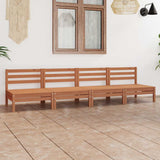 Vidaxl 4-delige loungeset massief grenenhout honingbruin
