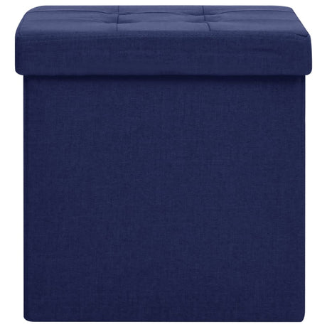 Vidaxl opbergkruk inklapbaar kunstlinnen blauw