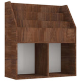 Vidaxl kindertijdschriftenrek 71x30x78,5 cm bewerkt hout bruineiken