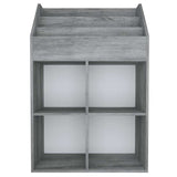 Vidaxl kindertijdschriftenrek 71x30x114 cm bewerkt hout betongrijs