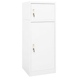 Vidaxl zadelkast 53x53x140 cm staal wit